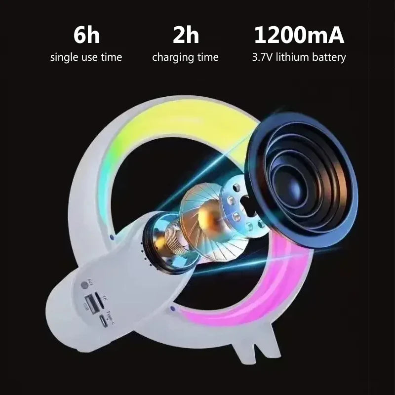 Multifunction Smart Night Light - Alarm - Bluetooth Speaker - Wireless Charger