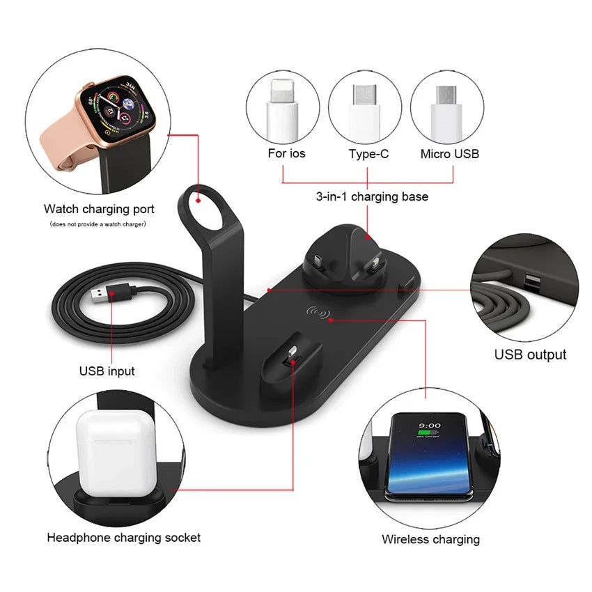 30W 7 in 1 Wireless Charger For iPhone