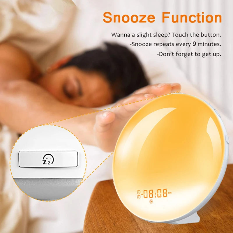 Light Alarm Clock - Sunrise/Sunset Simulation - FM Radio
