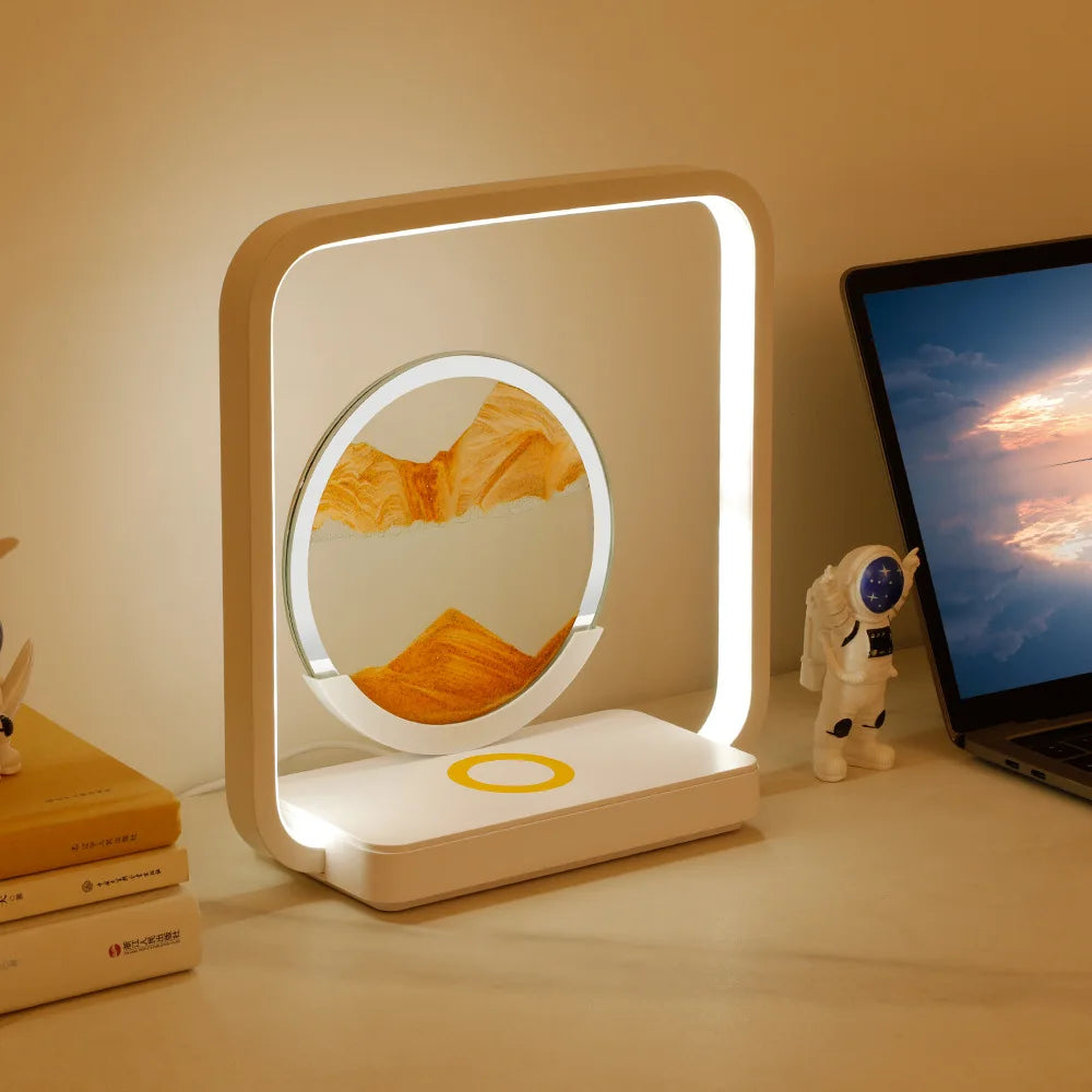 Quicksand Night Light with LED Wireless Charging