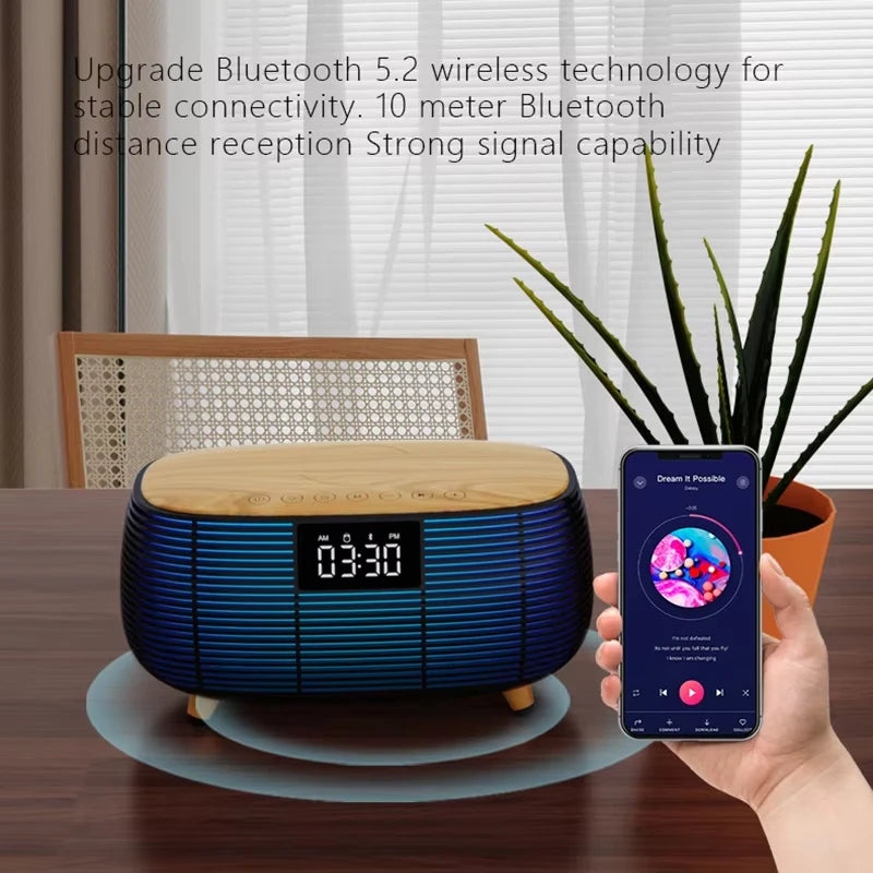 Wireless Charging with Decorative Lighting and BT Speakers