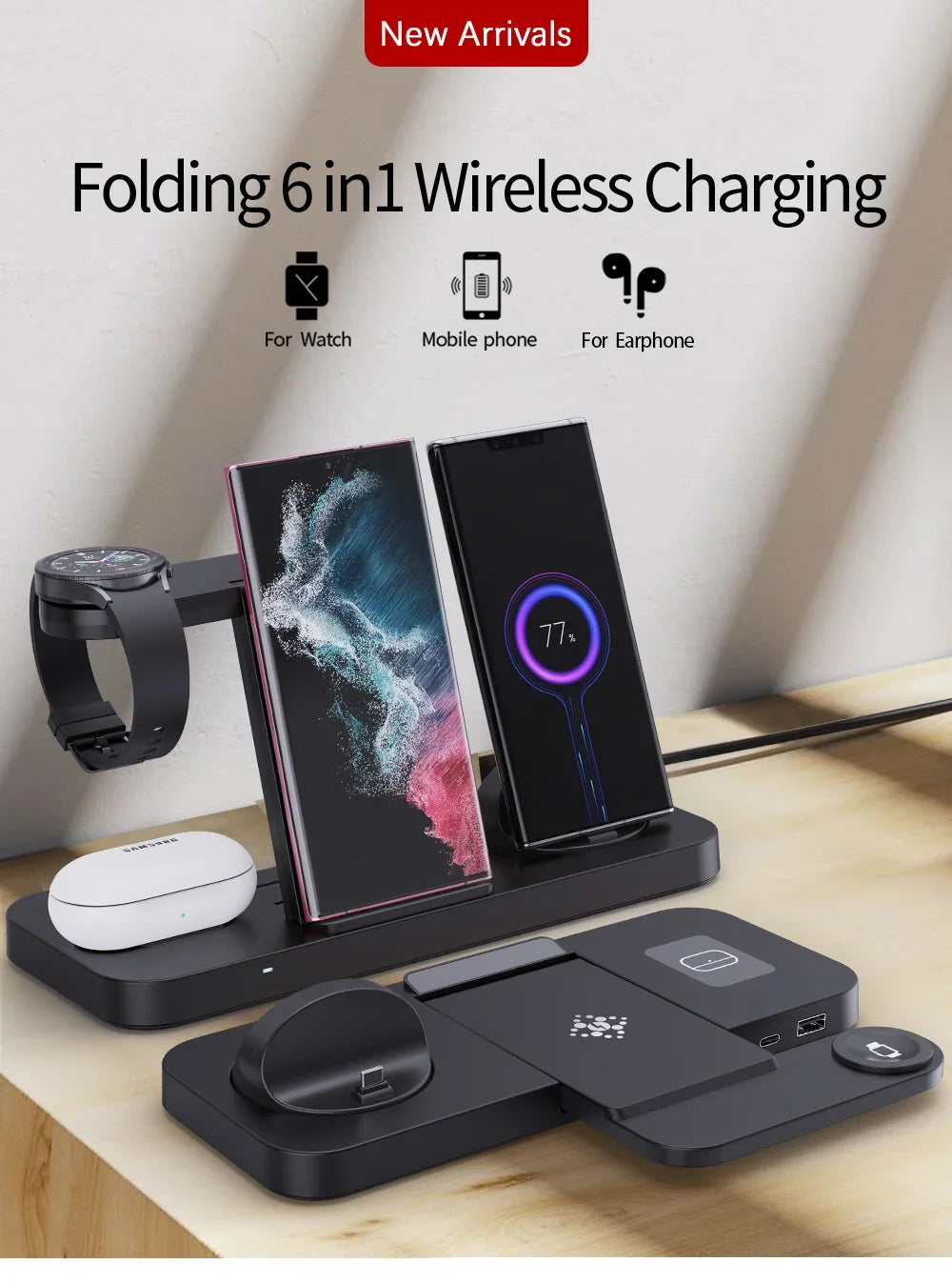6 in 1 Foldable Wireless Charger