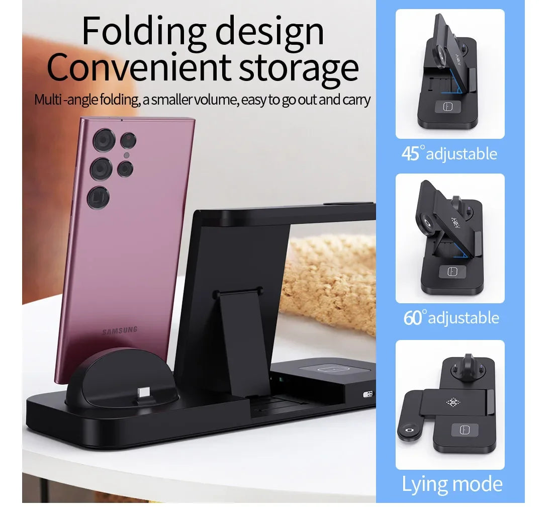 6 in 1 Foldable Wireless Charger