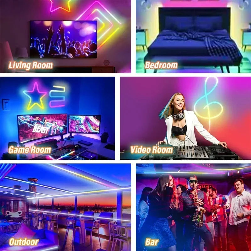 RGBIC Decorative LED Lights Strip with Music Sync 84LEDs/M