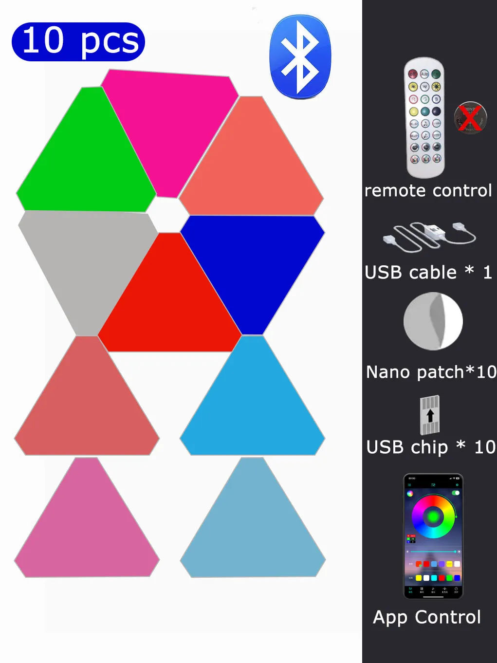Decorative LED Triangle Quantum Light - APP Controls