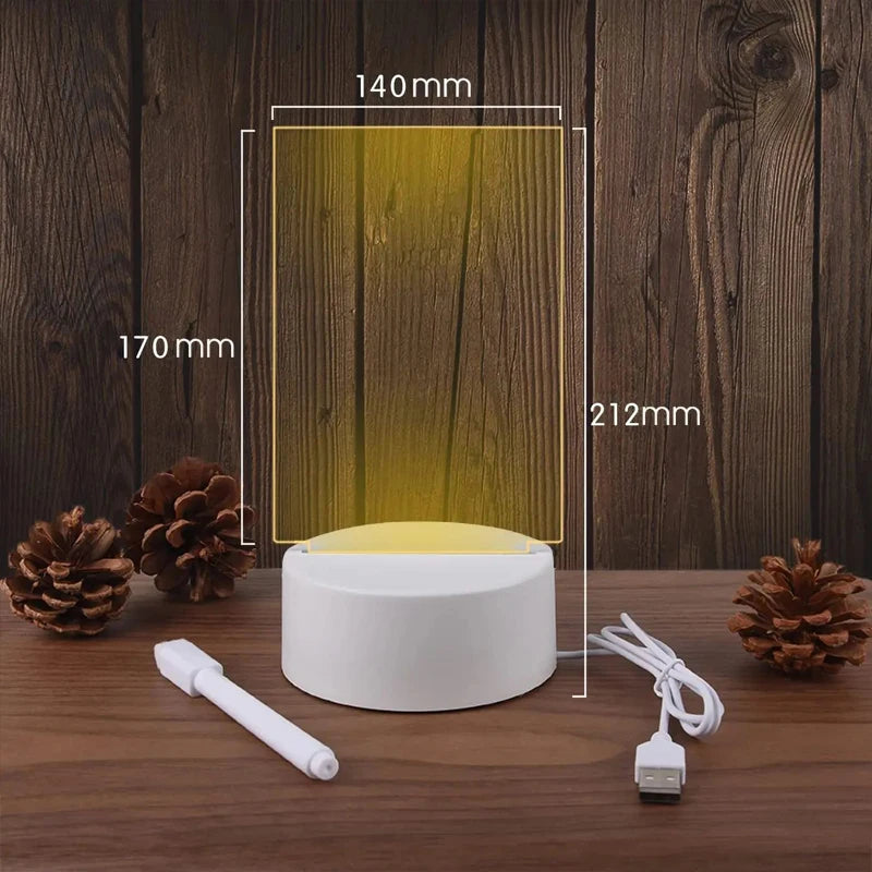 Transparent Luminous LED Erasable Write Message Board
