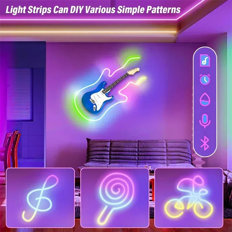 RGBIC Decorative LED Lights Strip with Music Sync 84LEDs/M