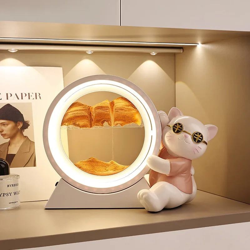 Cute Bear Flowing Sand Decoration Lights