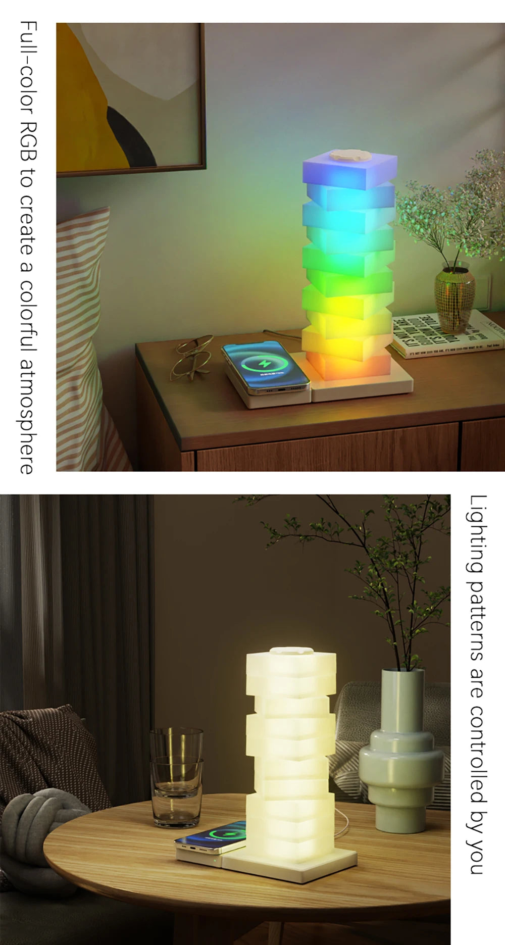 RGB DIY Desk Lamp with Wireless Charger