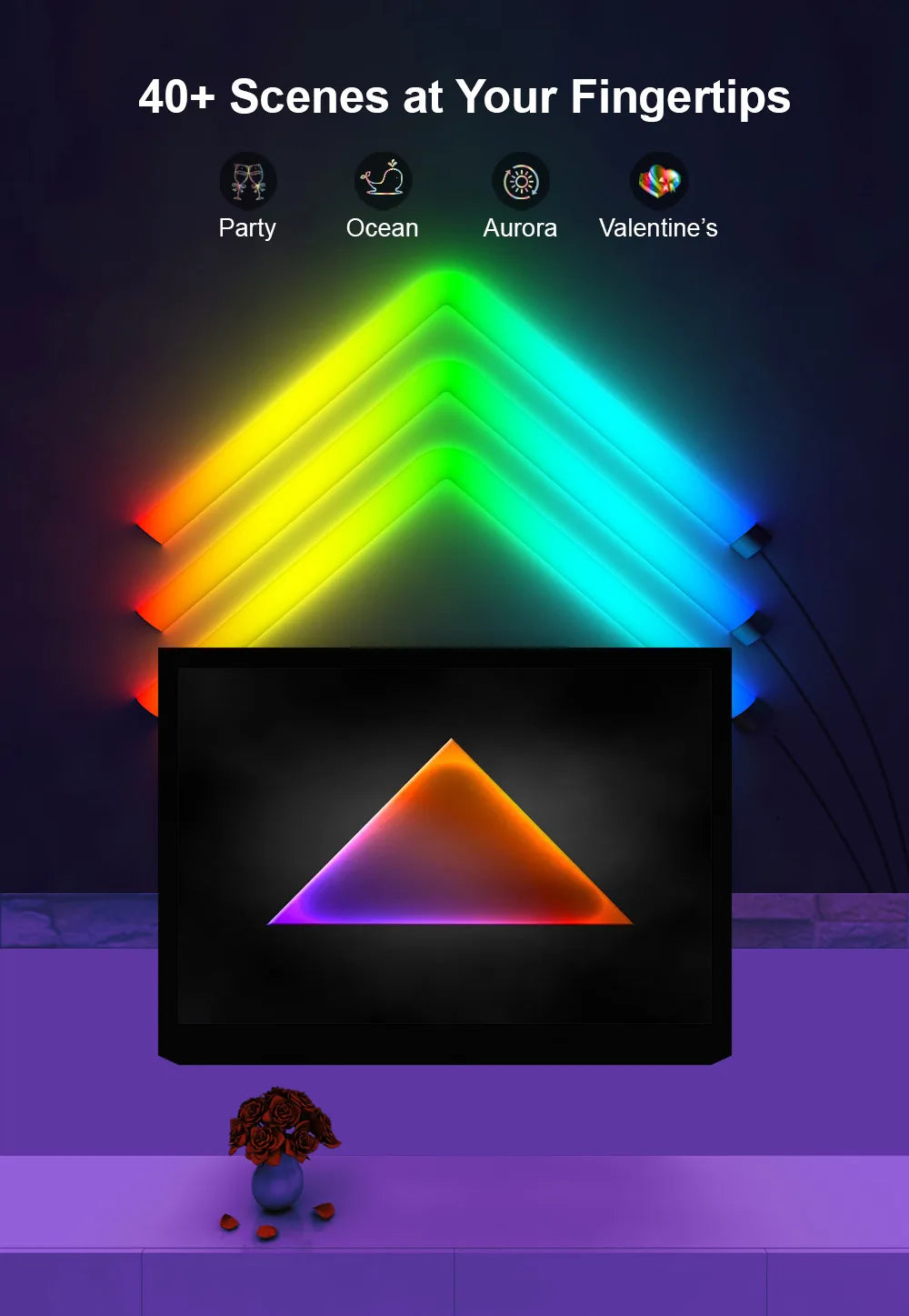 Smart Decorative RGB LED Lights - WiFi Remote Control