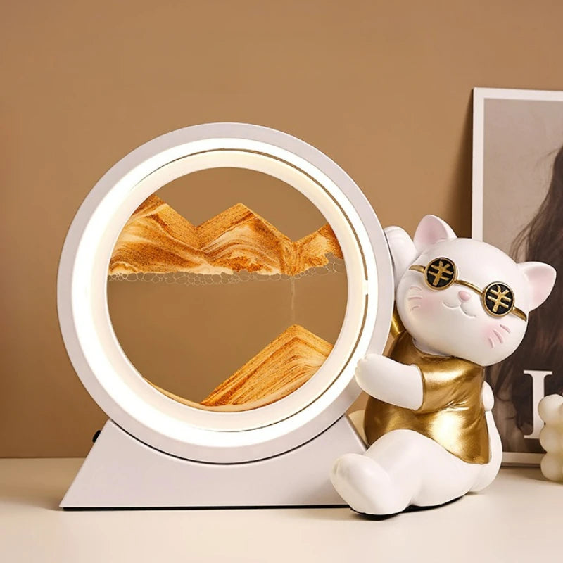 Cute Bear Flowing Sand Decoration Lights