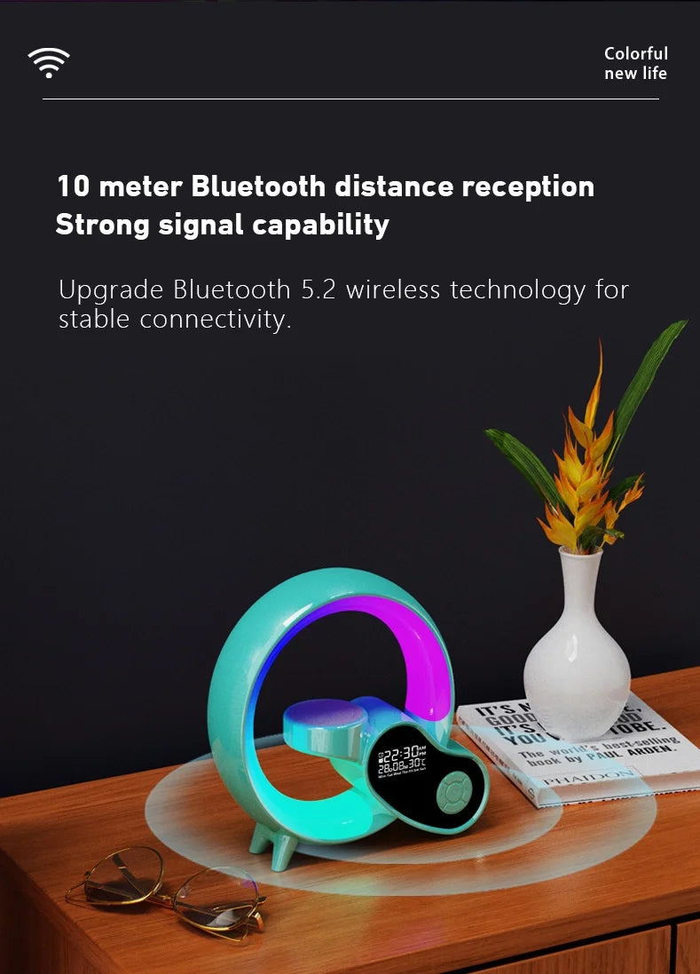 Decorative Night Light with Wireless Charging and Sunrise/Sunset Simulation