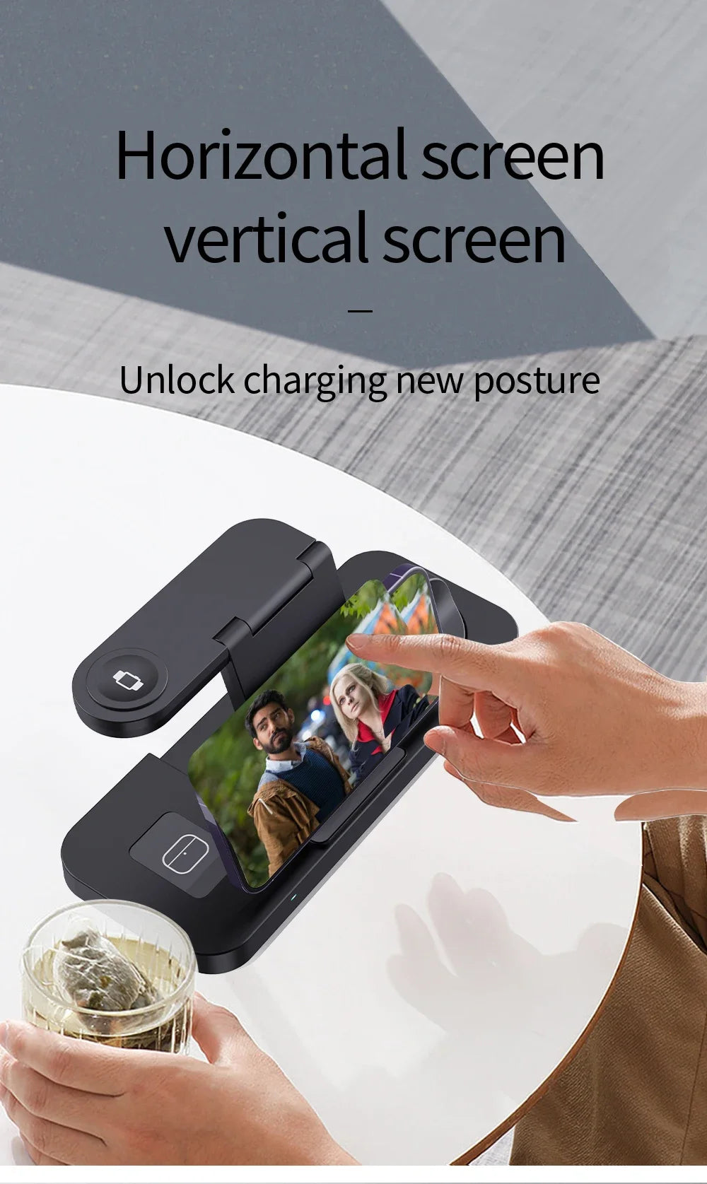 Foldable 6 In 1 Wireless Charger Stand For iPhone