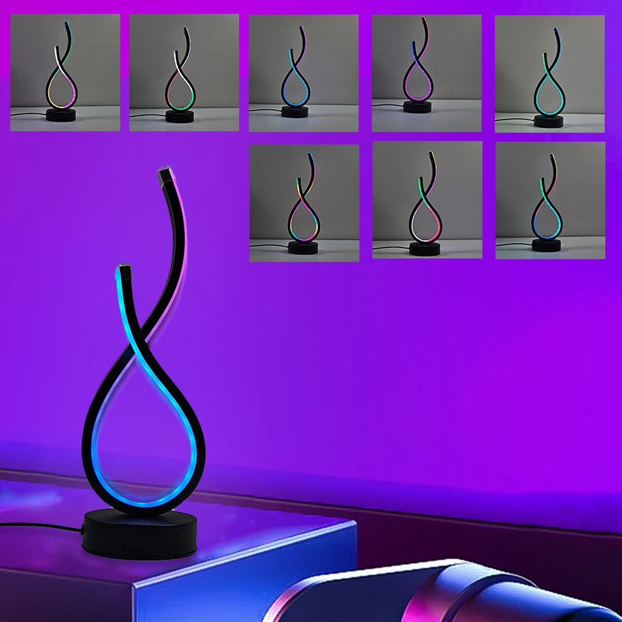 Modern LED Desk Lamp with USB Power