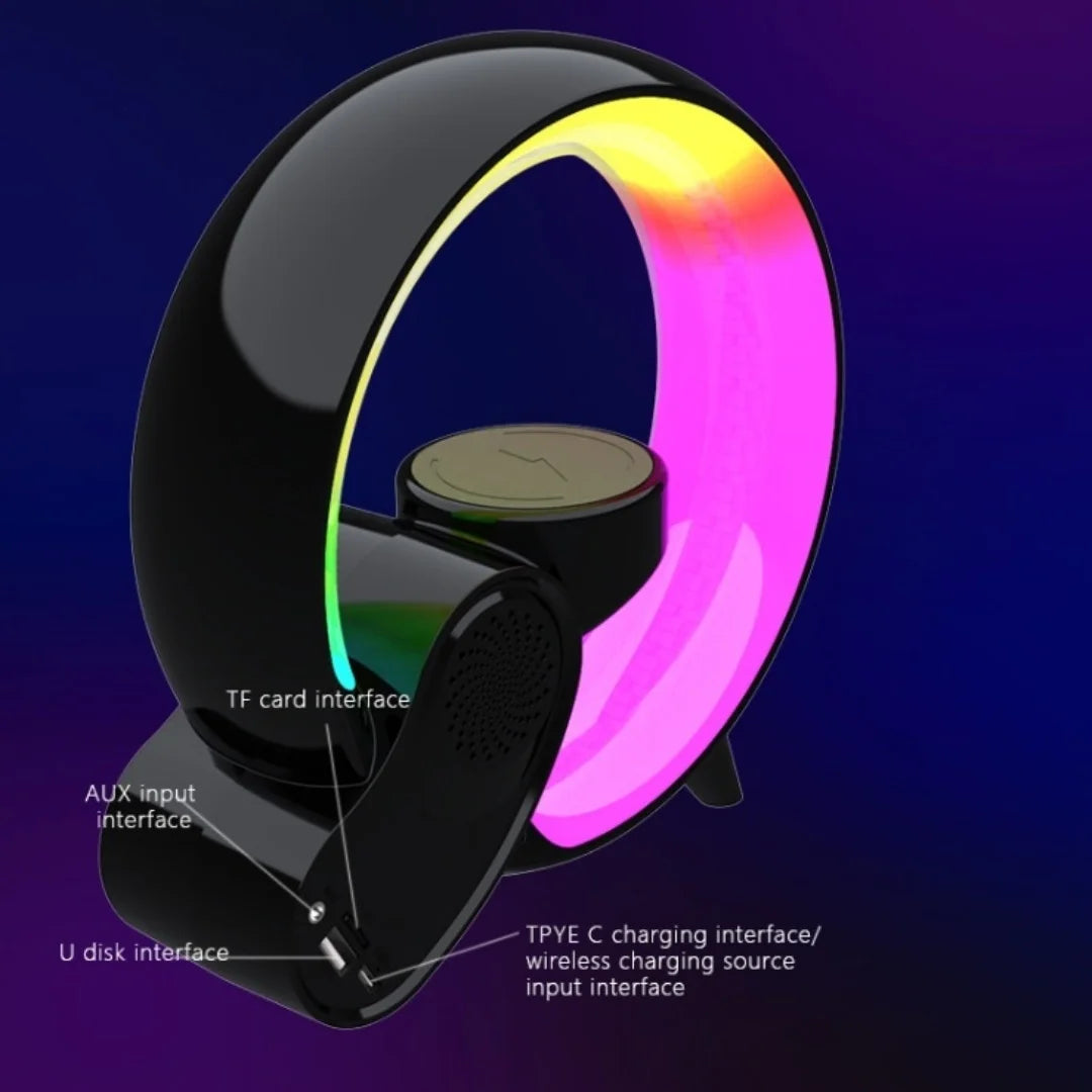 Decorative Night Light with Wireless Charging and Sunrise/Sunset Simulation