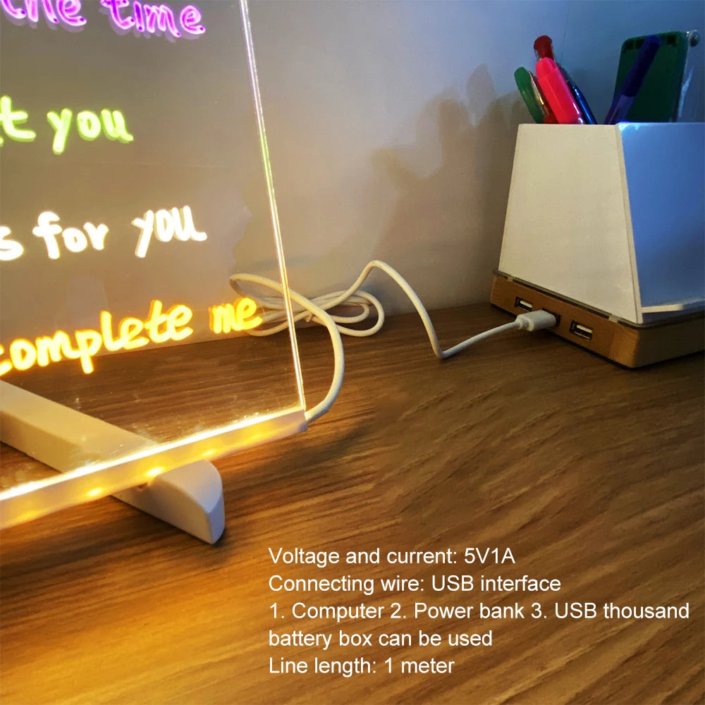 LED Message Note Board Decorative Light