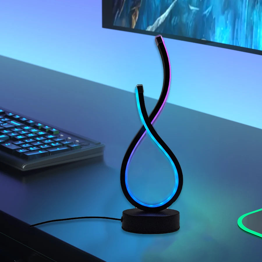 Modern LED Desk Lamp with USB Power