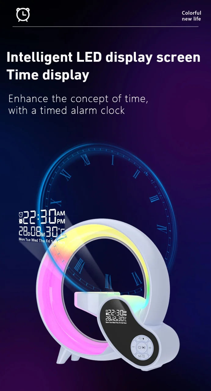 Decorative Night Light with Wireless Charging and Sunrise/Sunset Simulation