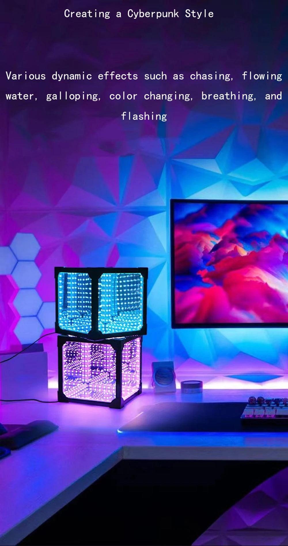 3D Cube Decoration Night Light