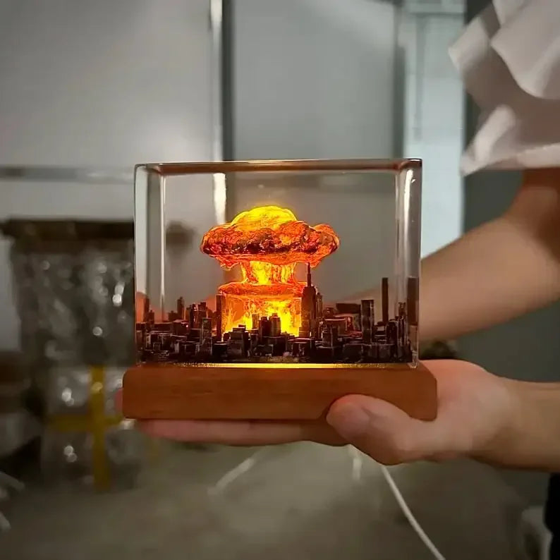 Nuclear Explosion Bomb Mushroom Cloud Lamp