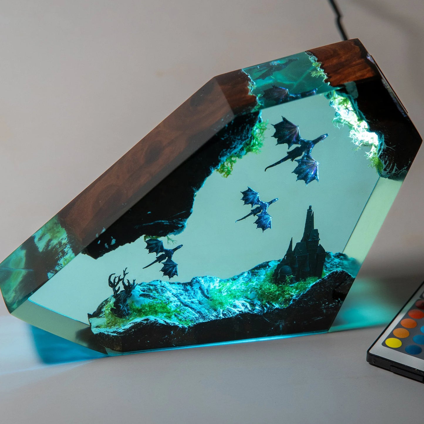 Fire and Ice Dragon Resin Light