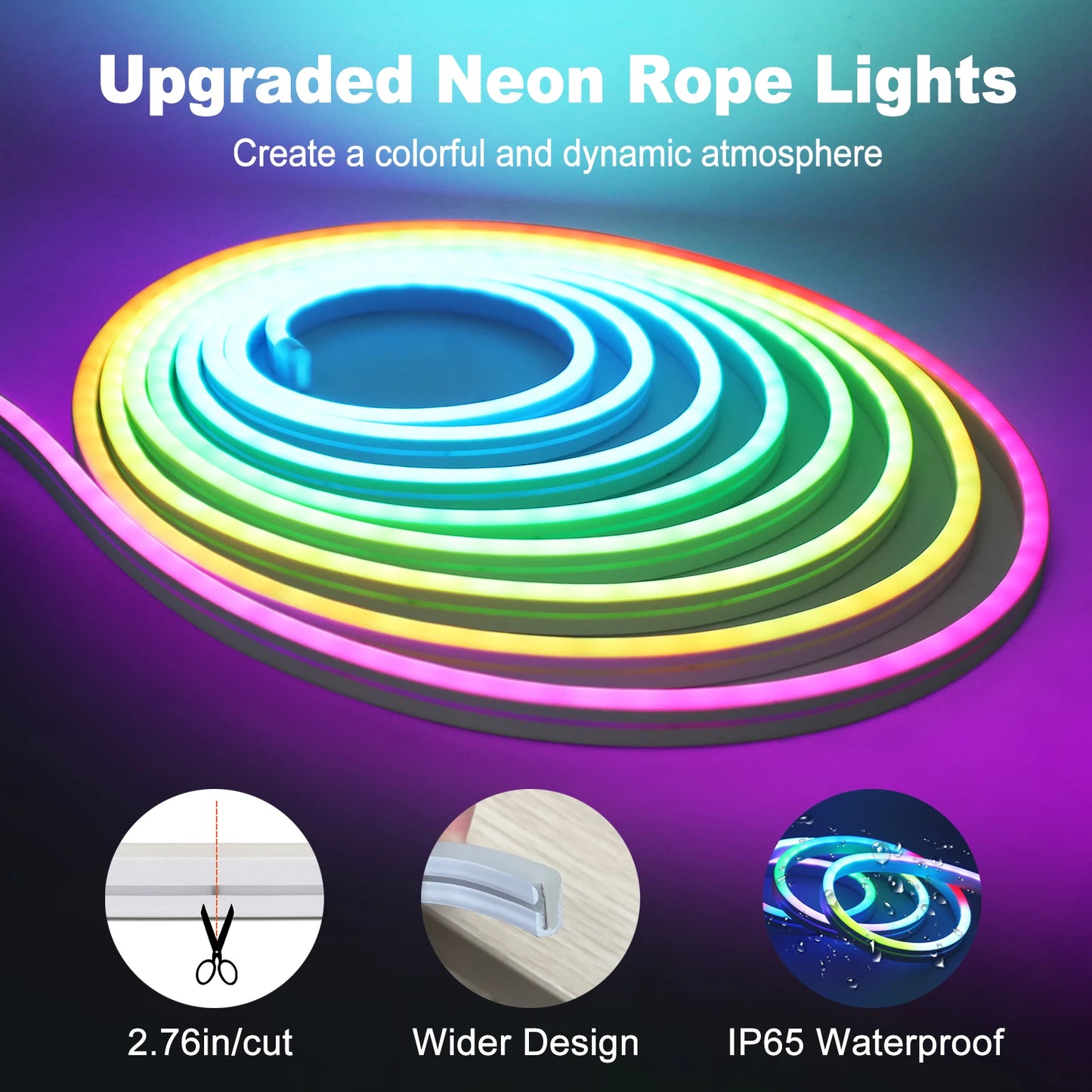 RGBIC Neon Decorative LED Lights Strip