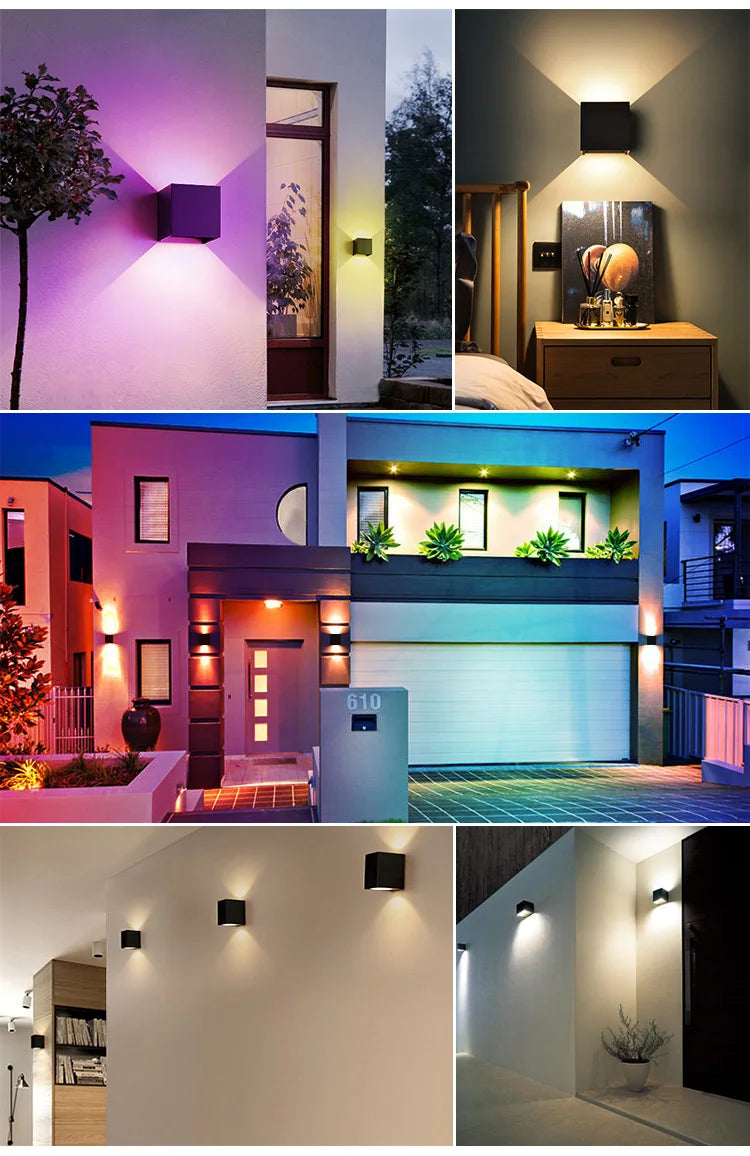 RCBCW Smart Outdoor Wall Light - Dimmable - Smart Life APP - Alexa - Google