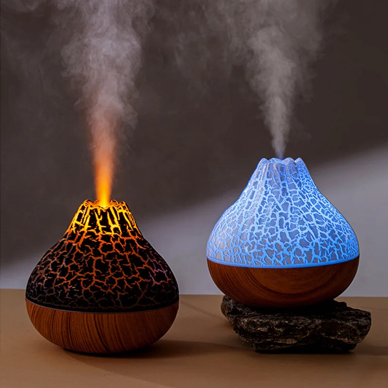 300ml Volcano Air Humidifier - USB - 7 Colors Night Light