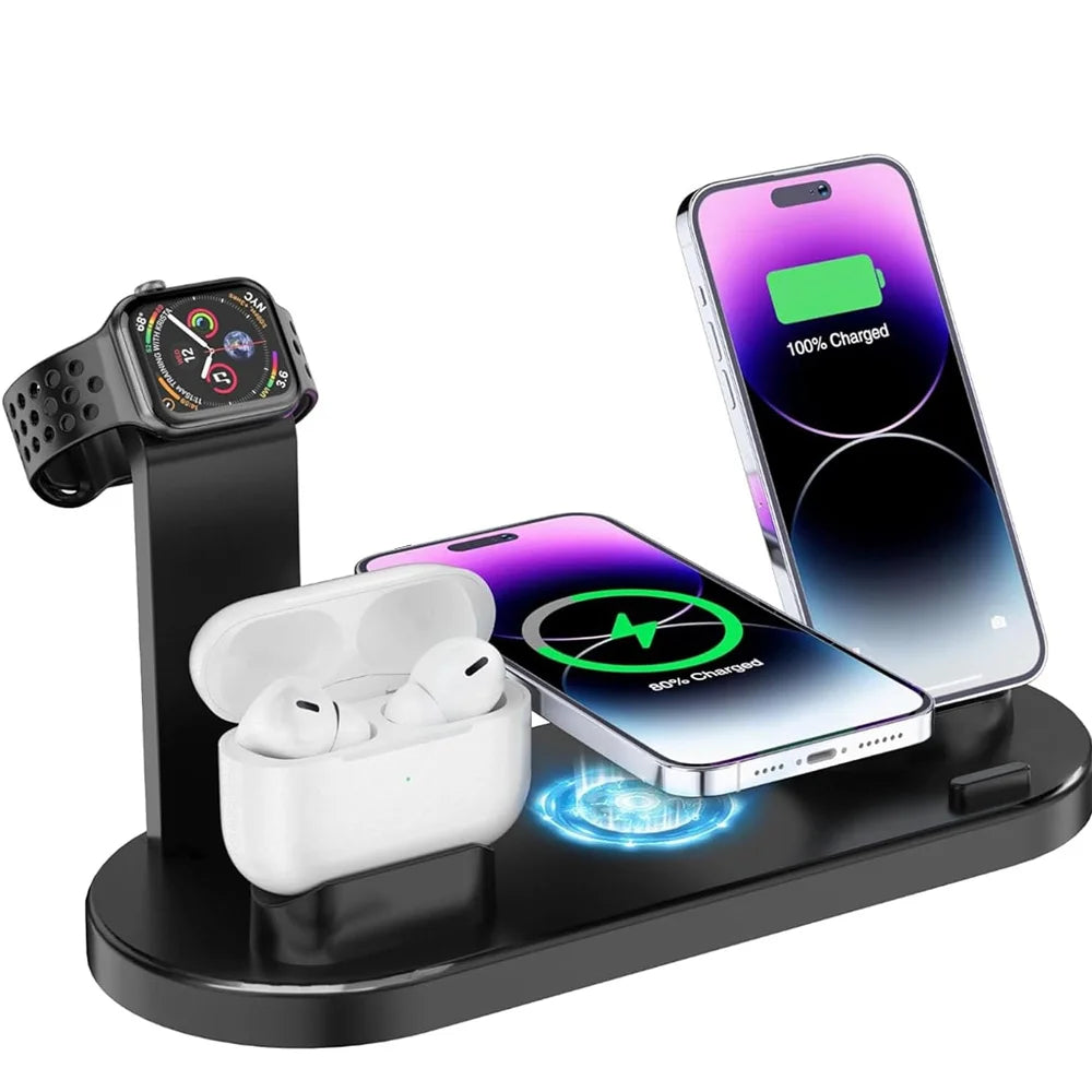 5 in 1 Universal Fast Charging Wireless Charger Stand Foldable Charging Station
