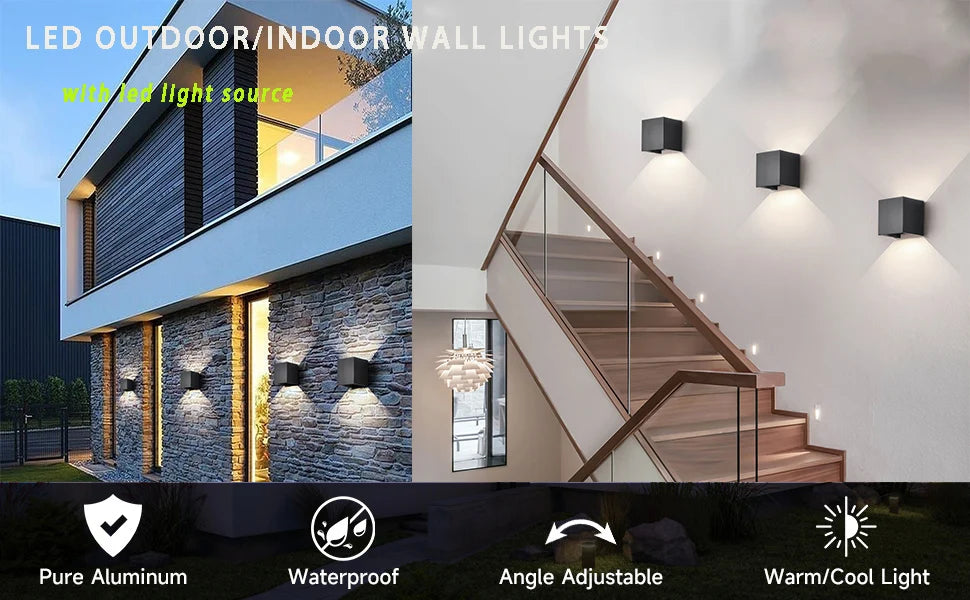 RCBCW Smart Outdoor Wall Light - Dimmable - Smart Life APP - Alexa - Google