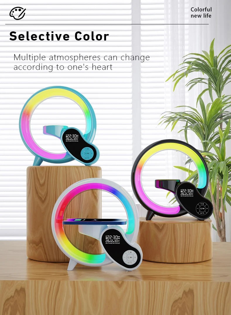 Decorative Night Light with Wireless Charging and Sunrise/Sunset Simulation