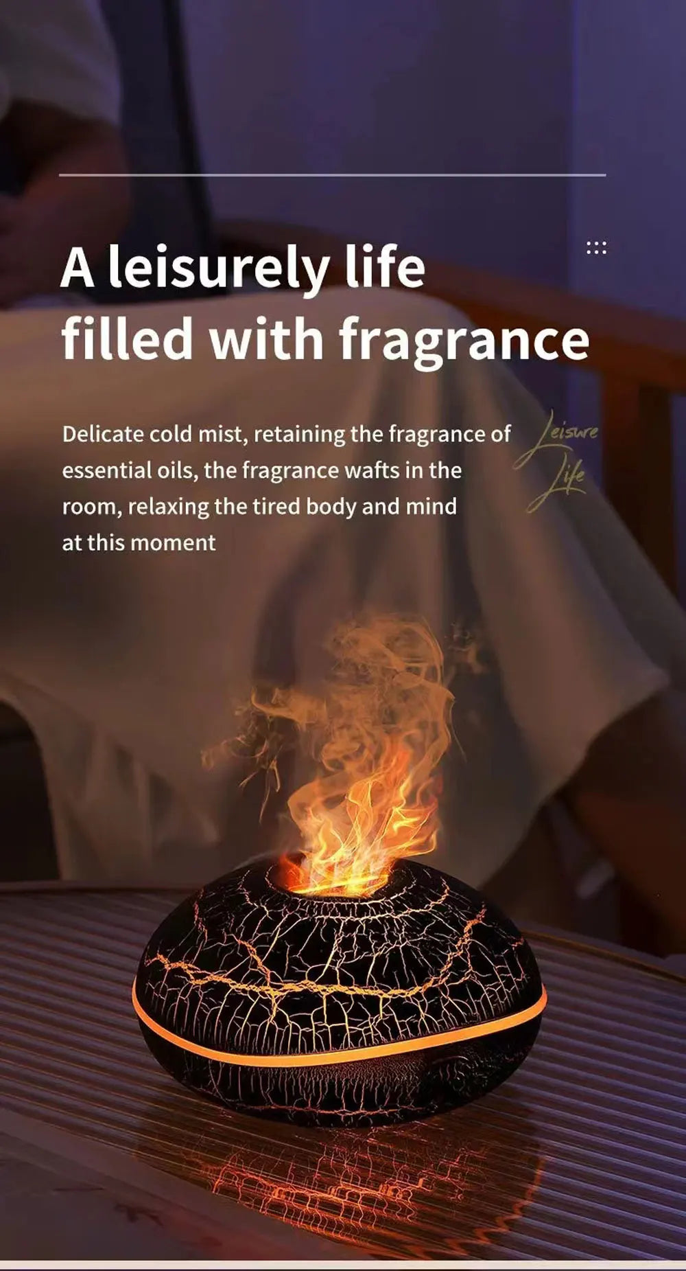 Colorful Simulation Flame Aromatherapy Machine