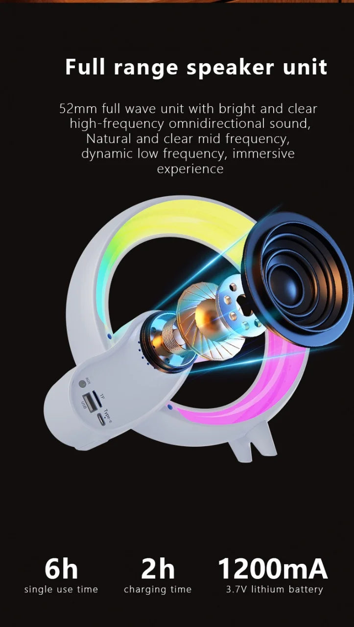 Decorative Night Light with Wireless Charging and Sunrise/Sunset Simulation