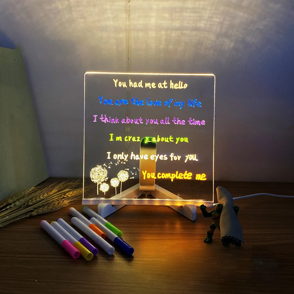LED Message Note Board Decorative Light