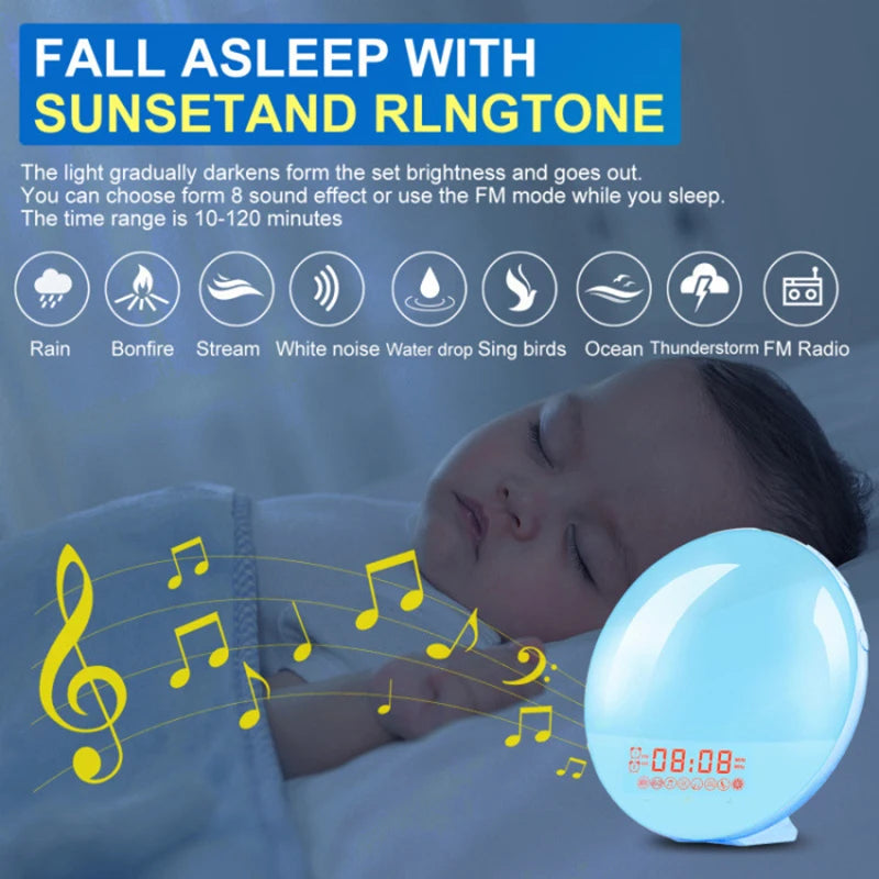 Light Alarm Clock - Sunrise/Sunset Simulation - FM Radio