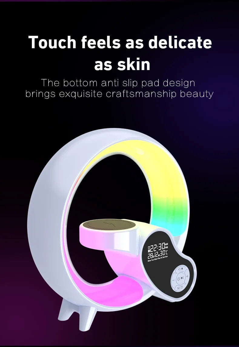 Decorative Night Light with Wireless Charging and Sunrise/Sunset Simulation
