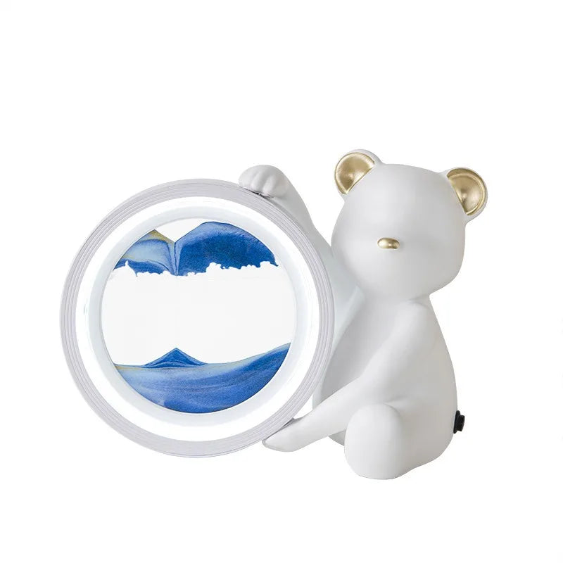 Cute Bear Flowing Sand Decoration Lights