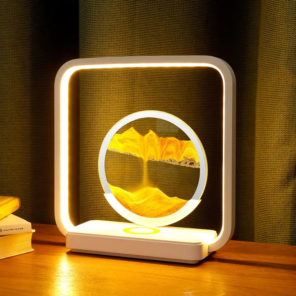 Quicksand Night Light with LED Wireless Charging