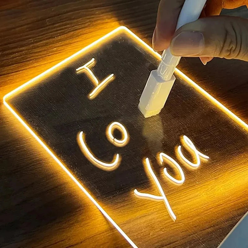 Transparent Luminous LED Erasable Write Message Board
