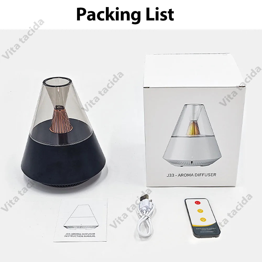 Portable Aroma Diffuser - USB - Essential Oil - Night Light - Remote Control