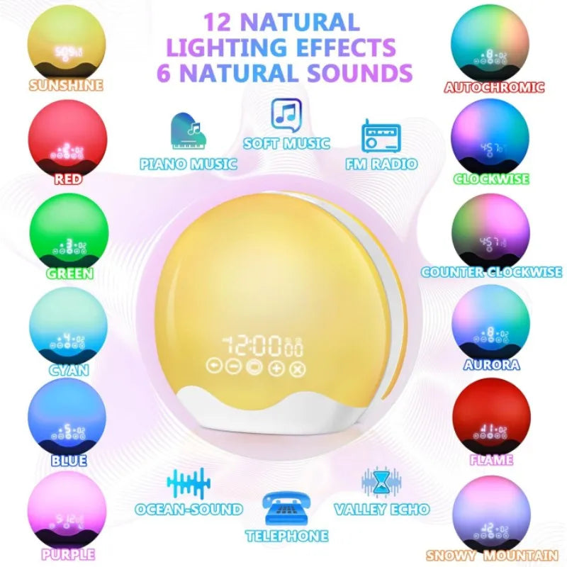 Sunrise Alarm Clock - Touch Control - Dual-Sided Natural Light