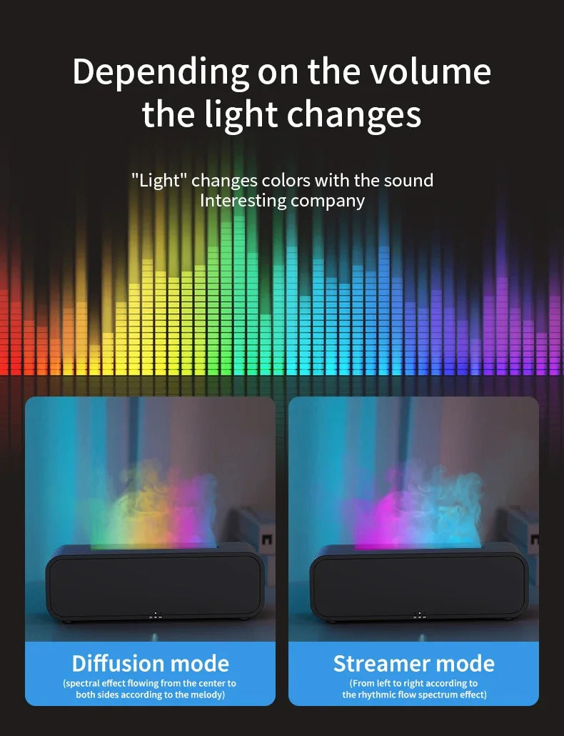 Aromatherapy - Simulated Flame - Remote Control - 7 Color Lighting