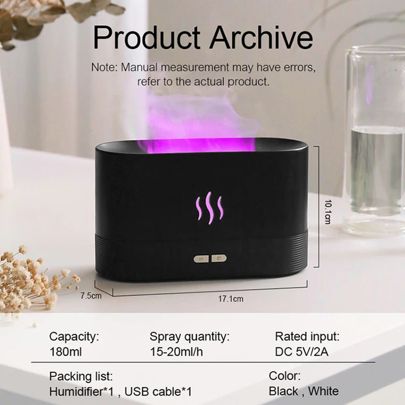 Aromatic Diffuser || RGB Flame || Essential Oil || D4