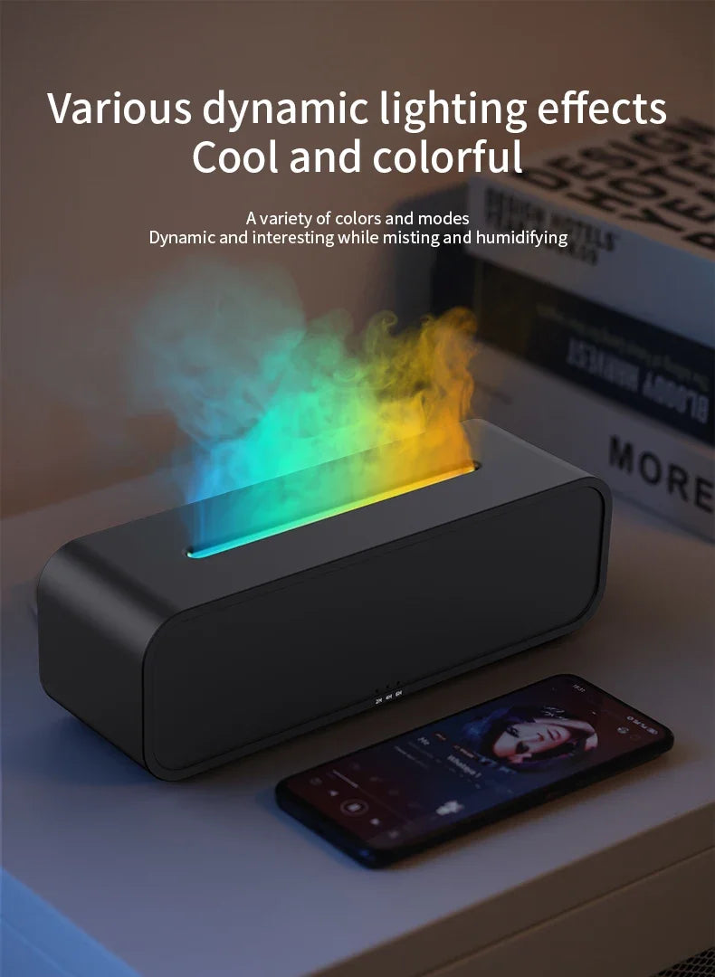Aromatherapy - Simulated Flame - Remote Control - 7 Color Lighting