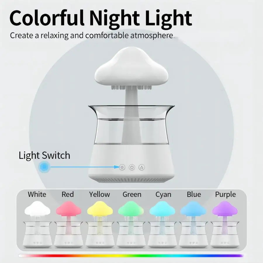 Aromatherapy - Colorful Lamp - Relax Cloud Rain Diffuser