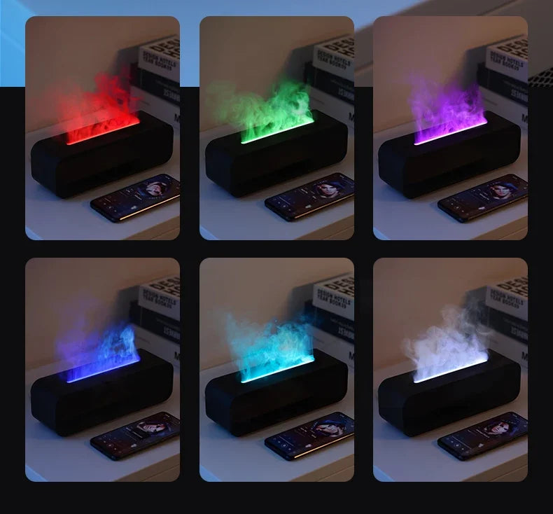 Aromatherapy - Simulated Flame - Remote Control - 7 Color Lighting