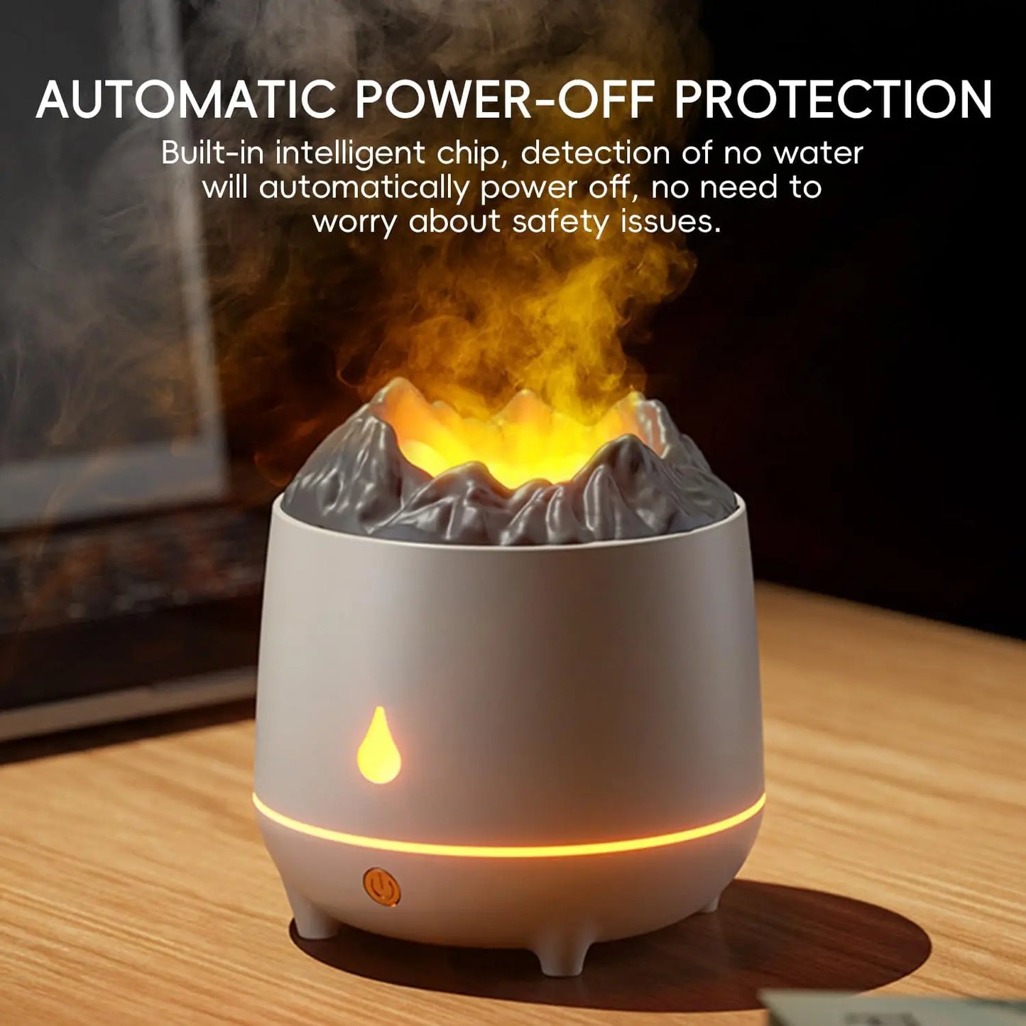 Aromatherapy Machine - Air Humidifier - USB Smart Volcano Flame Essential Oil Diffuser
