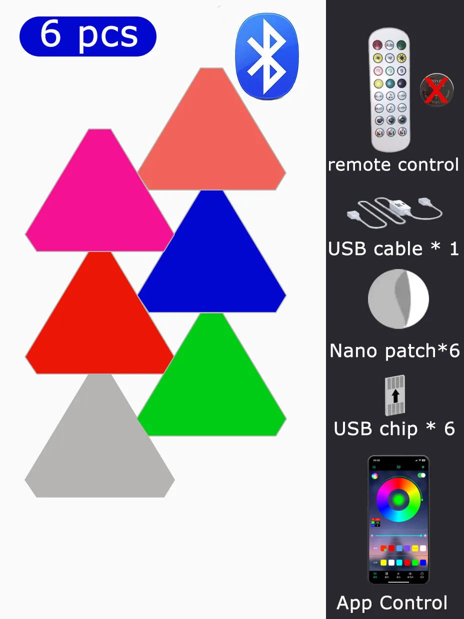 Decorative LED Triangle Quantum Light - APP Controls