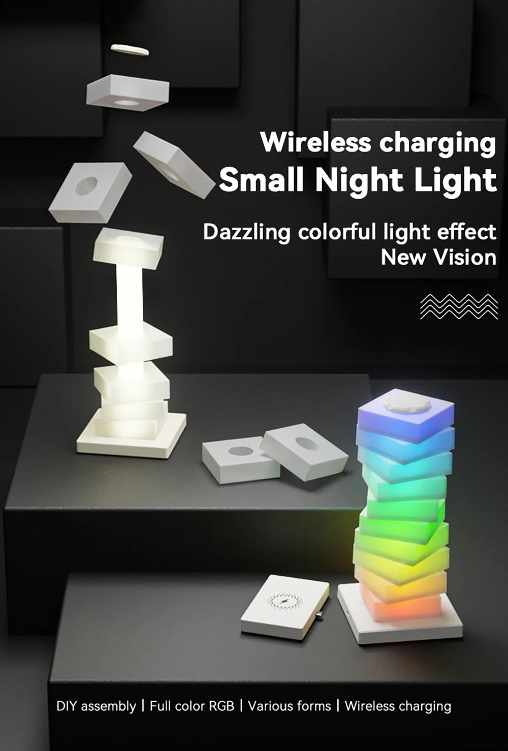 RGB DIY Desk Lamp with Wireless Charger