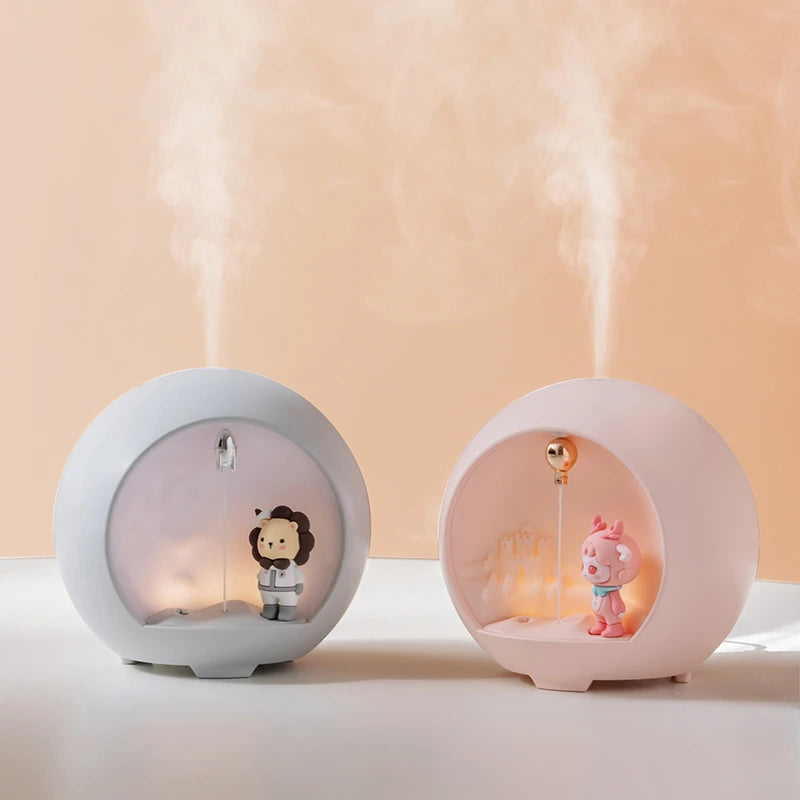 Cute Cartoon Romantic Lamp Mini Air Humidifier USB